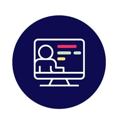 an icon showing a webinar